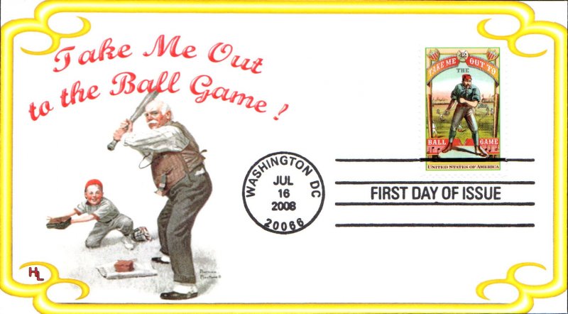 #4341 Take Me Out to the Ballgame Hobby Link FDC