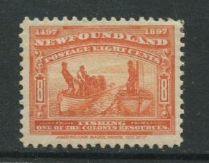 Newfoundland - Scott 67- Pictorial Definitive - 1897 - MVLH - Single 8c Stamp