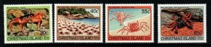 CHRISTMAS ISLAND SG181/4 1984 RED LAND CRAB MNH