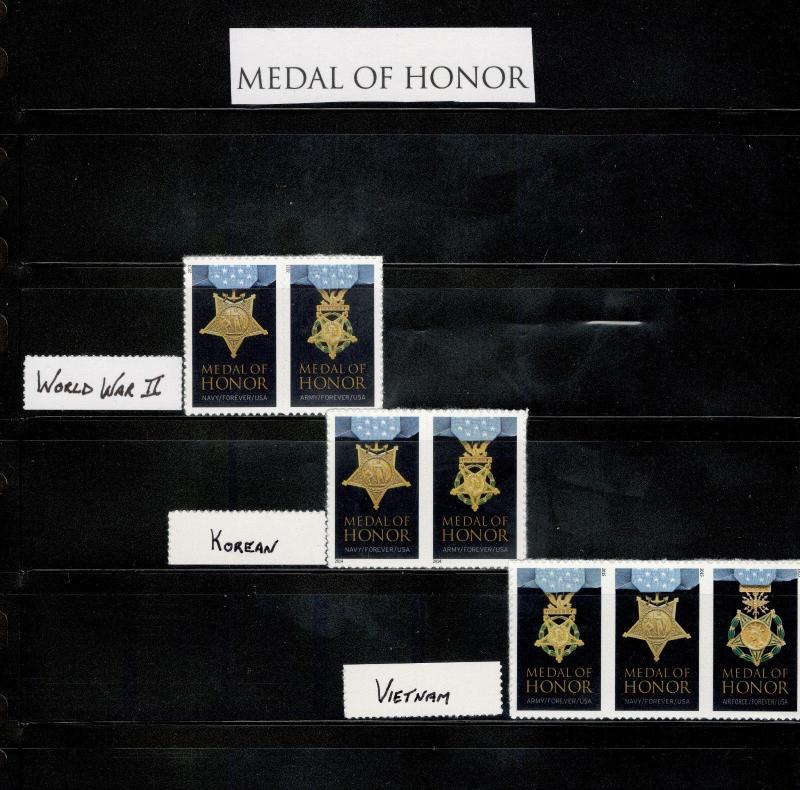 4822-3, 4822a-3a & 4988a Medal Of Honor Strips Set MNH Free Shipping (A-41)