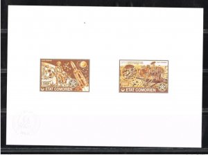 1976 Comoros Mi. 312-313 Collective Artist Proof Space Artist Proof USA-