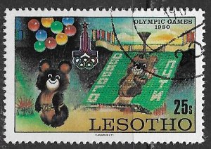 Lesotho ~ Scott # 295 ~ Used ~ CTO ~ 22nd Summer Olympic Games, Moscow