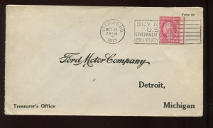 482 MAILOMETER TYPE 4 USED ON 1917 FORD MOTOR CO. DETROIT COVER LV2351