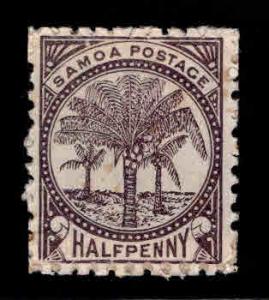 Samoa Scott 9d purple brown colored stamp 1895 MH*