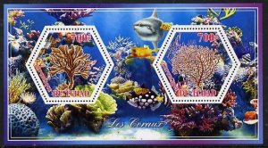 CHAD - 2014 - Corals - Perf 2v Sheet #2 - M N H - Private Issue