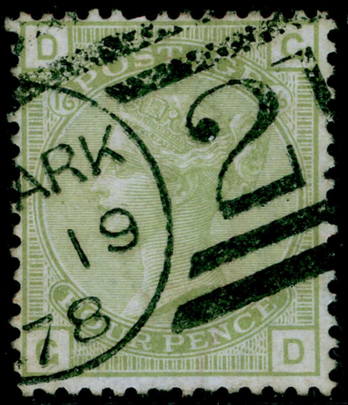 SG153, 4d sage-green plate 16, USED, CDS. Cat £300. GD