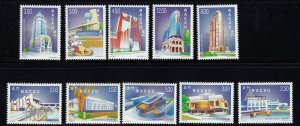 Macao 1999,Modern Architecture Museum  MNH  set  # 989-998