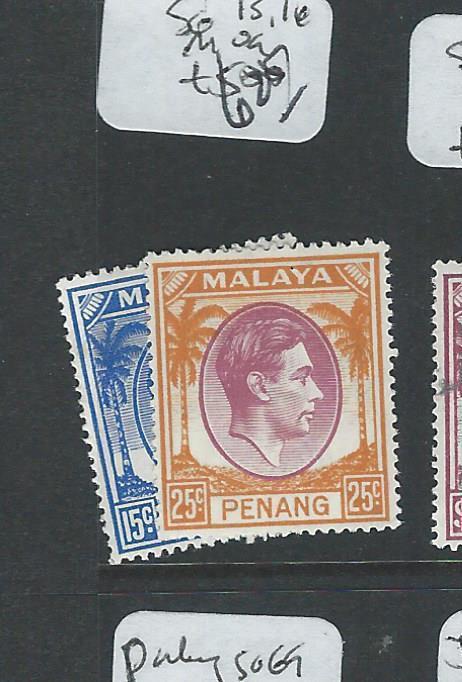 MALAYA PENANG (P1208B) KGVI SG 13, 16  MOG