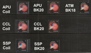 US 4853 4854 4855 4868 4869 4870 4871 Star-Spangled Banner set 7 MNH 2014