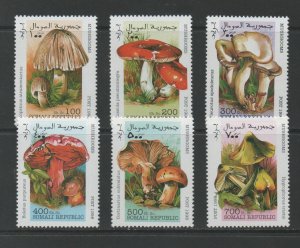 Thematic Stamps Plants - SOMALI REP 1998 FUNGI 6v mint