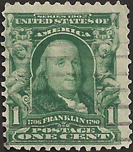 # 300 BLUE GREEN USED BEN FRANKLIN