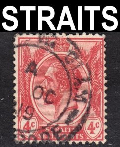 Malaya Straits Settlements Scott 183 wtmk 4 F to VF used. FREE...