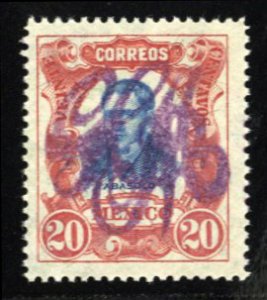 Mexico #377 Cat$20, 1914 20c red and blue, very lightly hinged