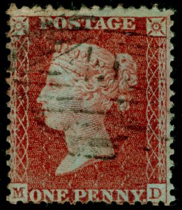 SG24, 1d red-brown PLATE 20, SC14 DIE II, FINE USED. Cat £400. MD 