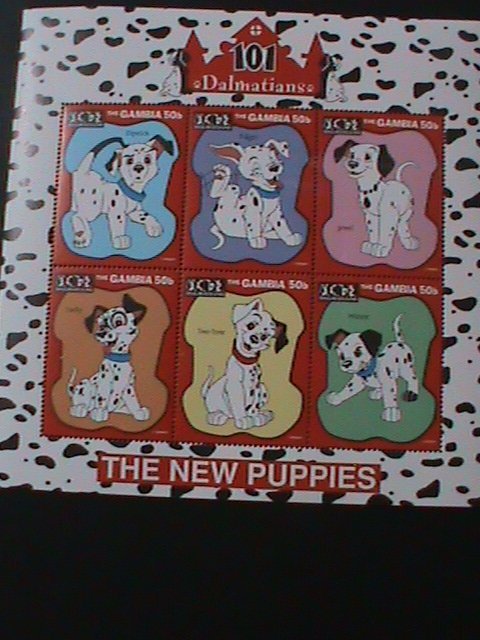 GAMBIA-DISNEY CARTOON-FAMOUS MOVIE-101 DALMATIANSE MNH-SHEET VERY FINE