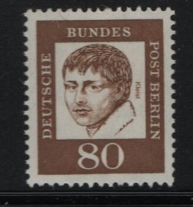 BERLIN, 9N188, MNH, 1961-62, HEINRICH VON KLEIST