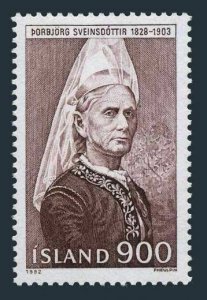Iceland 563 two stamps, MNH. Mi 587. Borbjorg Sveinsdottir, University founder.