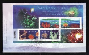 Canada Sc#1951b-SS on FDC-2002-Marine Life-Corals-