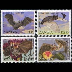ZAMBIA 1989 - Scott# 466-9 Bats Set of 4 NH