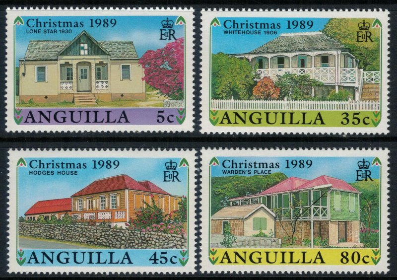 Anguilla #787-91* NH  CV $8.95  Christmas 1989 set & souvenir sheet