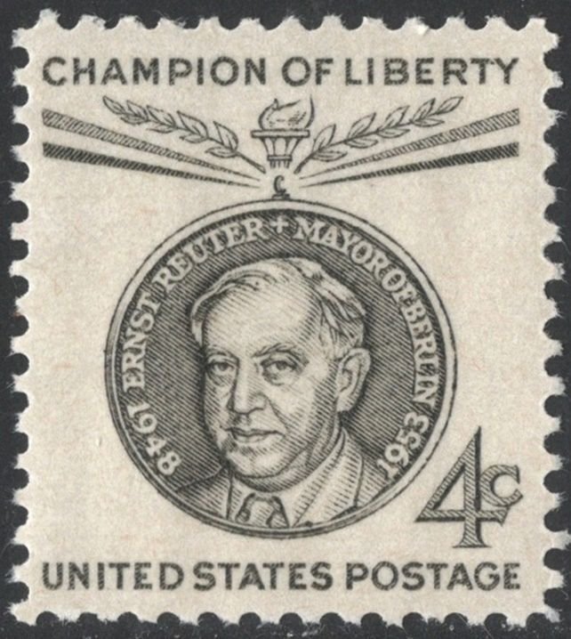 SC#1136 4¢ Champion of Liberty: Ernst Reuter (1959) MNH