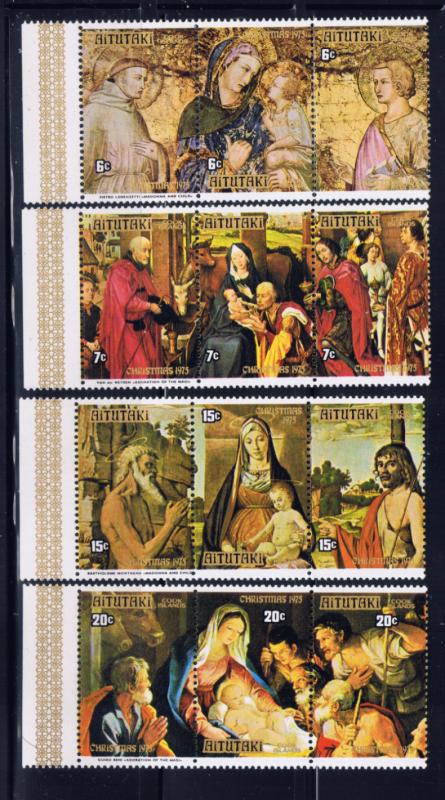 Aitutaki 117-20 MNH 1975 Christmas