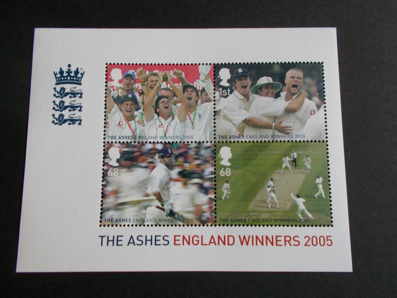 GB QEII 2005 England Wins the Ashes Miniature Sheet MS2573 Cat £7.50 Superb MNH 