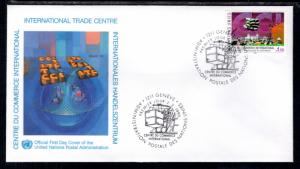 UN Geneva 185 Trade Center UN Postal Admin U/A FDC