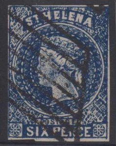 BC SAINT HELENA 1856 QV Sc 1 KEY VALUE FORGERY MUTE CANCEL (CV$225) 