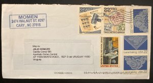 CM) 2017. UNITED STATES. ASTRONAUT. STAMPS. ENVELOPE SENT TO URUGUAY. XF