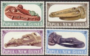 Papua New Guinea 1964 SG72-75 Sepik River Canoe Prows set MNH