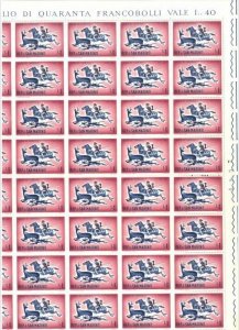 Thematic stamps SAN MARINO 1961 Hunting Roe Deer sg.626 sheet of 40 mint