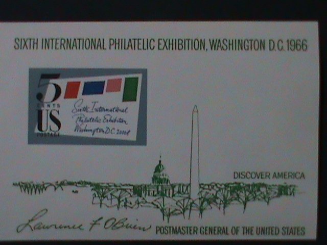 ​UNITED STATES-1966 SC#1311-INTERNATIONAL STAMP SHOW-(WASH-DC) MNH S/S VF