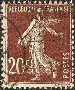 France - #166 -Used- 1906 - Sower - 20c - SCV-0.20