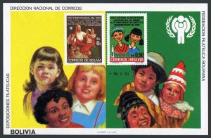 Bolivia 629/599 sheet,MNH. Mi Bl.97. Year of Child IYC-1979. Jesus,children.1980