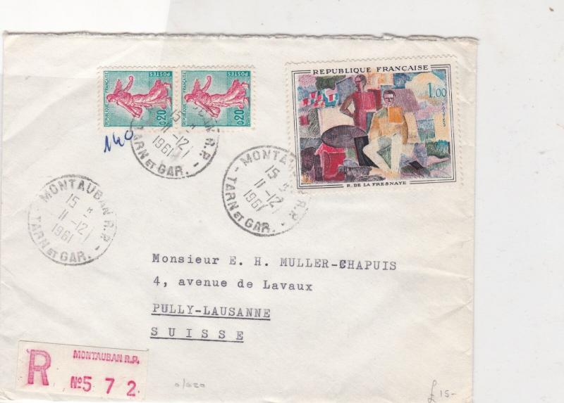 france 1961 fresnaye painting stamps cover ref 20843