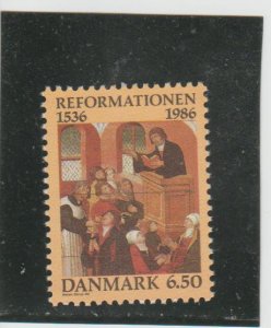 Denmark  Scott#  830  MNH  (1986 Protestant Reformation)