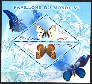 Ivory Coast 2011 Butterflies ( VI ) Sheet MNH