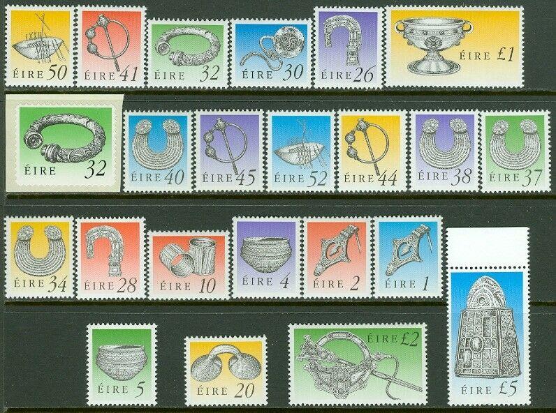 EDW1949SELL : IRELAND 1990-95 Scott #767-794 Complete set. VF, Mint NH. Cat $85.