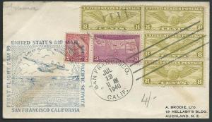 USA 1940 first flight cover to New Caledonia.................38939