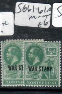 MONTSERRAT KGV   WAR TAX SG 61-61A       MNH     P0324A H