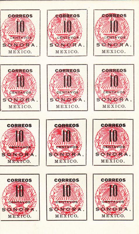 Mexico # 408, Imperf Block of 12, Mint NH