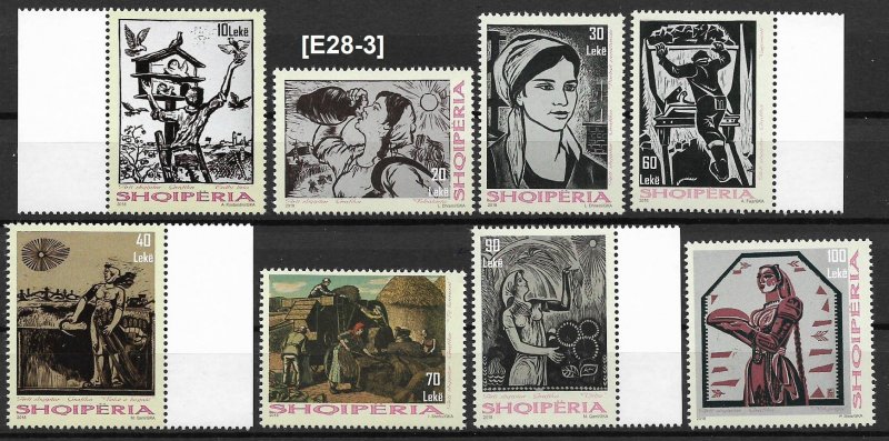 [E28-3]-Albania 2018  Grafic's  Art, 8 values Scott 3028-3035 , MNH