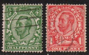 Great Britain Sc #153-154 Used