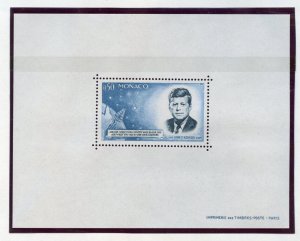 MONACO 1964 JOHN F. KENNEDY MEMORIAL SOUVENIR SHEET MINT NH