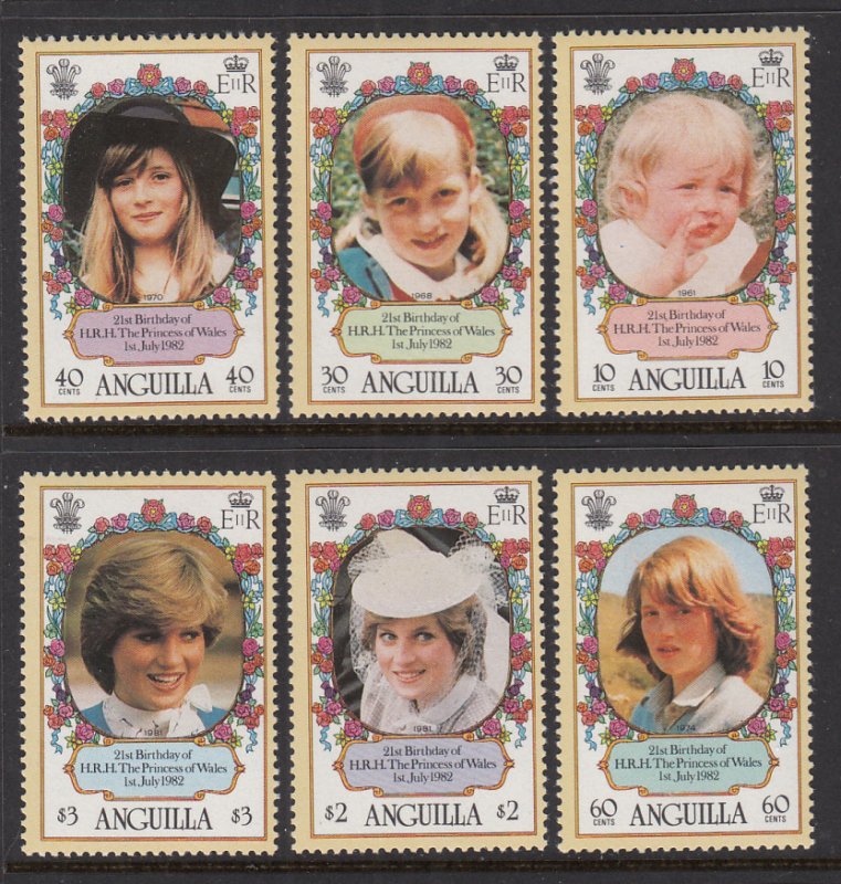 Anguilla 485-490 Princess Diana MNH VF