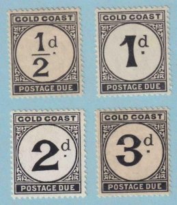 GOLD COAST J1 - J4 POSTAGE DUES  MINT HINGED OG * NO FAULTS EXTRA FINE ! - W247