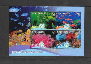 FISH - NEW ZEALAND #2165a  UNDERWATER REEFS  S/S   MNH