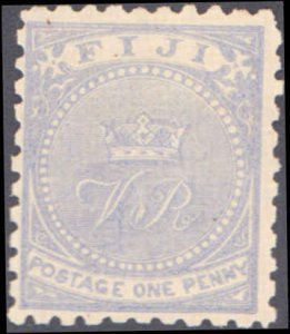 Fiji #40d, Complete Set, 1881-1890, Hinged