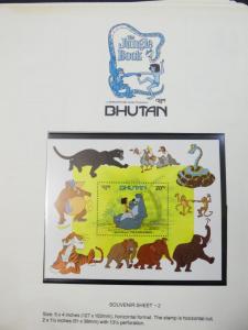 EDW1949SELL : BHUTAN Beautiful collection of VF MNH Disney sets, S/S & Shtlts